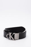 CALVIN KLEIN JEANS Reversible Leather Belt Size 85/34 CK Logo Blank Buckle gallery photo number 2