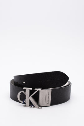CALVIN KLEIN JEANS Reversible Leather Belt Size 85/34 CK Logo Blank Buckle