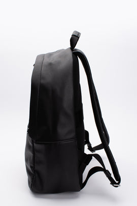 CALVIN KLEIN PU Leather Backpack Large Black Laptop Sleeve Padded Back & Straps