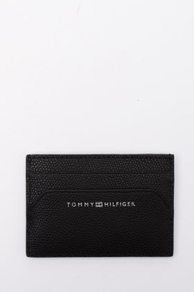 TOMMY HILFIGER Grainy Leather Business Card Holder Mini Wallet RFID Blocking gallery photo number 1
