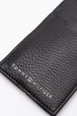 TOMMY HILFIGER DOWNTOWN Leather Vertical Card Holder Striped Trim RFID Blocking gallery photo number 6