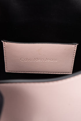 CALVIN KLEIN JEANS Crossbody Shoulder Bag PU Leather CK Logo Push Lock Flap gallery photo number 8