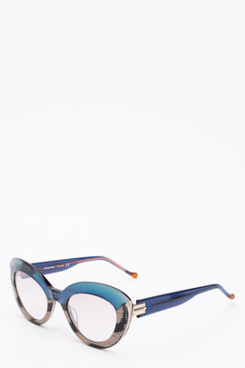 RRP€229 BORBONESE 7105 Cat Eye Sunglasses HANDMADE Mirrored Anti-Reflective