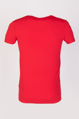 RRP €68 ERMENEGILDO ZEGNA Micromodal T-Shirt Top US/UK38 EU48 M Red V-Neck gallery photo number 3