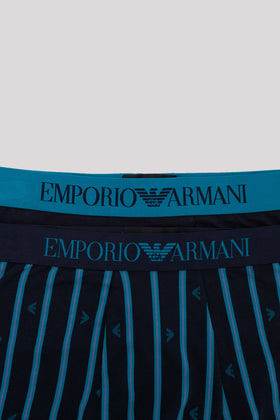 RRP€63 EMPORIO ARMANI 2 PACK Boxer Trunks US42 IT52 XL Striped Logo Waistband gallery photo number 6