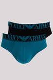 RRP€46 EMPORIO ARMANI ENDURANCE 2 PACK Briefs US36 IT46 S Branded Waistband gallery photo number 1