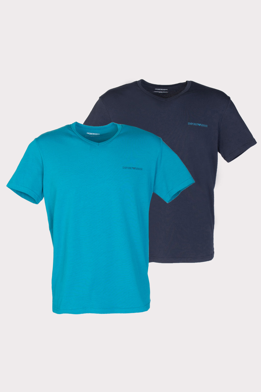 RRP €68 EMPORIO ARMANI 2 PACK T-Shirt Top US36 IT46 S Coated Logo Short Sleeve gallery main photo