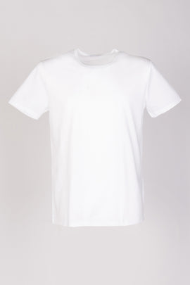 RRP€78 ZEGNA Filoscozia Cotton T-Shirt Top US/UK42 EU52 XL White Round Neck