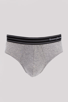RRP €39 ZEGNA Briefs US/UK38 EU48 M Melange Branded Waistband Made in Italy