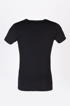 RRP €68 ZEGNA Micromodal T-Shirt Top US/UK34 EU44 XS Black Short Sleeve V-Neck gallery photo number 2