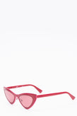 RRP€210 MOSCHINO MOS051/S Cat Eye Sunglasses Pink Lenses Glossy Frame Logo gallery photo number 2