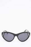 RRP€200 MOSCHINO MOS108/S Cat Eye Sunglasses Rhinestones Logo Sides Glossy Frame gallery photo number 1