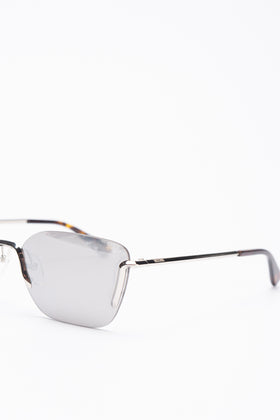 RRP€210 MOSCHINO MOS054/S Rimless Geometric Sunglasses Mirrored Thin Temples gallery photo number 5