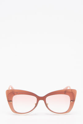 RRP€400 CHLOE CE175S Oversized Cat Eye Sunglasses Gradient Lenses Transparent