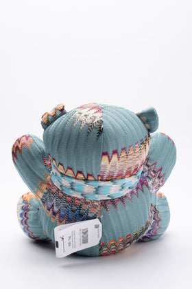 RRP€240 MISSONI Plush Toy Teddy Bear With Scarf LIMITED EDITION Zig Zag Pattern gallery photo number 4