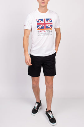 BELSTAFF AC TROPHY T-Shirt Top US-UK42-44 IT52-54 XL Coated Front Slit Sides