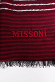 RRP€360 MISSONI Silk & Wool Stole Scarf Long Striped Frayed Edges Made in Italy gallery photo number 8