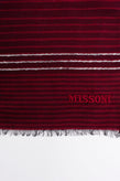 RRP€360 MISSONI Silk & Wool Stole Scarf Long Striped Pattern Made in Italy gallery photo number 7