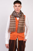 RRP€360 MISSONI Wool Shawl Wrap Scarf Long Striped Embroidered Logo Frayed gallery photo number 2