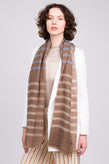 RRP€360 MISSONI Wool Shawl Wrap Scarf Long Striped Embroidered Logo Frayed gallery photo number 4