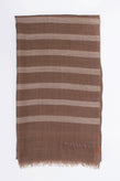 RRP€360 MISSONI Wool Shawl Wrap Scarf Long Striped Embroidered Logo Frayed gallery photo number 6