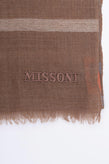 RRP€360 MISSONI Wool Shawl Wrap Scarf Long Striped Frayed Edges Made in Italy gallery photo number 7