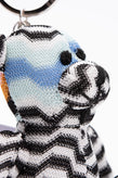 MISSONI Crochet Teddy Bear Keyring Zig Zag Pattern Engraved Logo Lobster Clasp gallery photo number 8