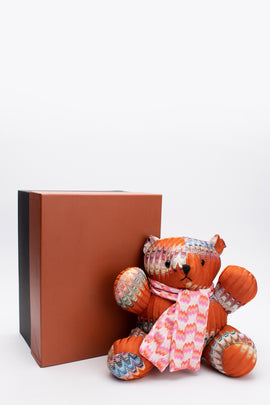 RRP€240 MISSONI  Plush Toy Teddy Bear With Scarf LIMITED EDITION Zig Zag Logo