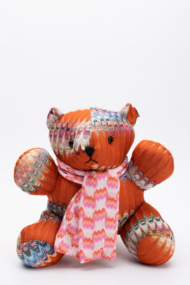 RRP€240 MISSONI  Plush Toy Teddy Bear With Scarf LIMITED EDITION Zig Zag Logo