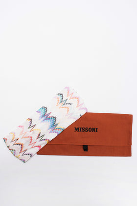RRP€140 MISSONI MARE Headband Colour Block Zig Zag Textured Made in Italy gallery photo number 1