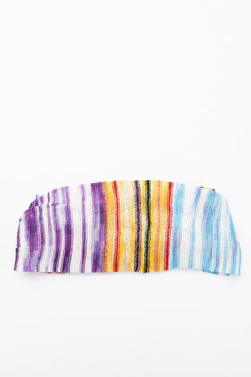 RRP€270 MISSONI MARE Headband Crochet  Back Strap Lame Striped Made in Italy gallery photo number 3