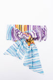 RRP€270 MISSONI MARE Headband Crochet  Back Strap Lame Striped Made in Italy gallery photo number 4