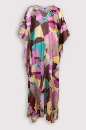 RRP €625 M MISSONI Long Beach Cover Up Size S Geometric Pattern Made in Italy gallery photo number 1