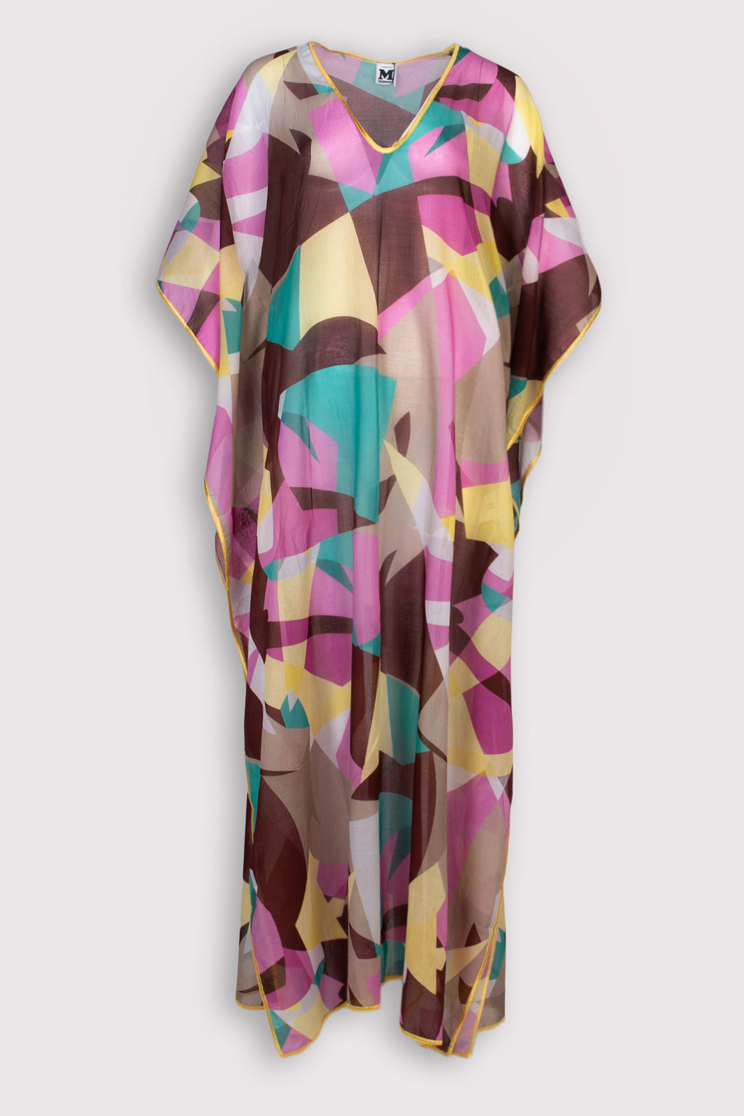 RRP €625 M MISSONI Long Beach Cover Up Size S Geometric Pattern Made in Italy gallery main photo