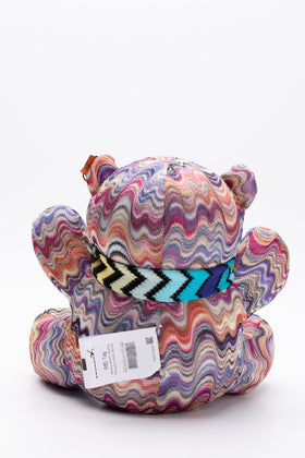 RRP€240 MISSONI Plush Toy Teddy Bear With Scarf LIMITED EDITION Zig Zag Waves gallery photo number 3