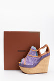 RRP€855 MISSONI Wedge Crochet Sandals US9 EU39 UK6 Lame Zig Zag Braided Outsole gallery photo number 1