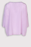 RRP€295 M MISSONI COLLECTION Silk Top Blouse Size L Lilac 3/4 Sleeve Boat Neck gallery photo number 3