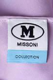 RRP€295 M MISSONI COLLECTION Silk Top Blouse Size L Lilac 3/4 Sleeve Boat Neck gallery photo number 6