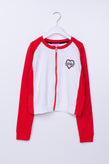 !M?ERFECT GIRL Sweatshirt Size 16Y Heart Patch Mesh Insert Ribbed Neckline gallery photo number 1