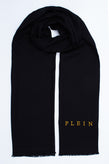RRP €235 PHILIPP PLEIN Large Shawl Wrap Scarf Logo Two Tone Made in Italy gallery photo number 3