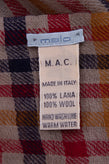RRP€320 MALO Wool Plaid Shawl Wrap Scarf Large Frayed Edges Made in Italy gallery photo number 8