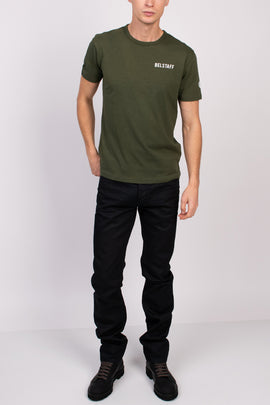 BELSTAFF T-Shirt Top US-UK38 IT48 M Coated Logo Short Sleeve Crew Neck