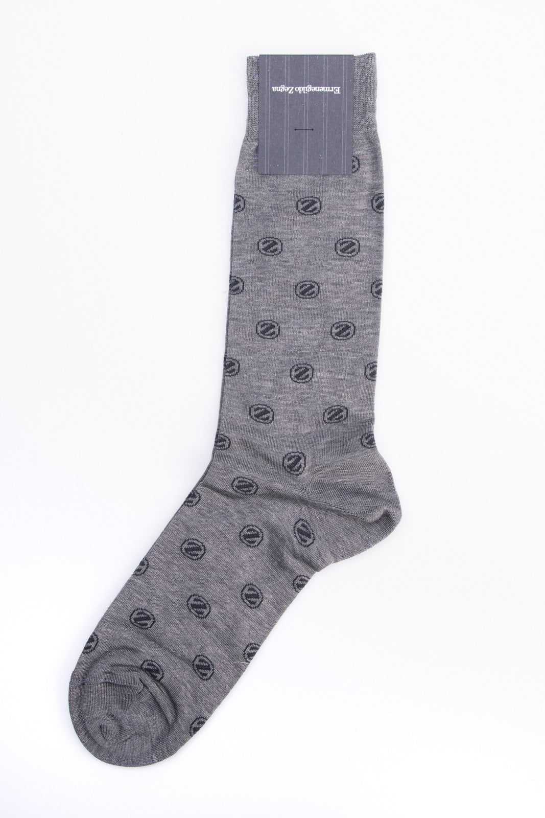 RRP€29 ZEGNA Mid Calf Socks One Size Z Norda Allover Mercerised Made in Italy gallery main photo