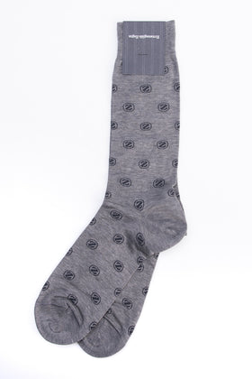 RRP€29 ZEGNA Mid Calf Socks One Size Z Norda Allover Mercerised Made in Italy gallery photo number 2