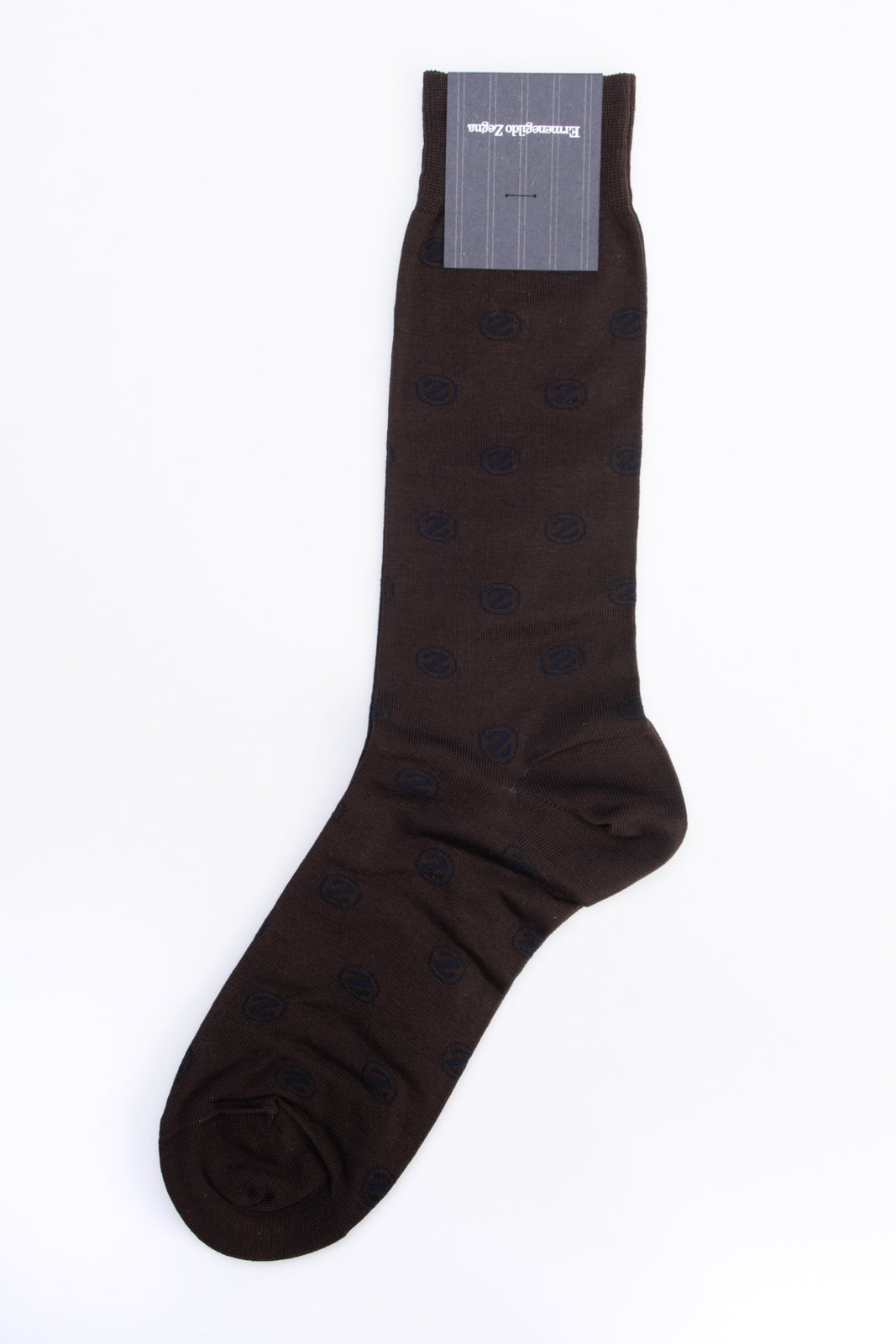 RRP€29 ZEGNA Mid Calf Socks One Size Z Norda Allover Two Tone Mercerised Cotton gallery main photo