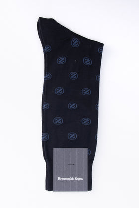 RRP €29 ZEGNA Mid Calf Socks One Size Z Norda Allover Two Tone Made in Italy gallery photo number 3