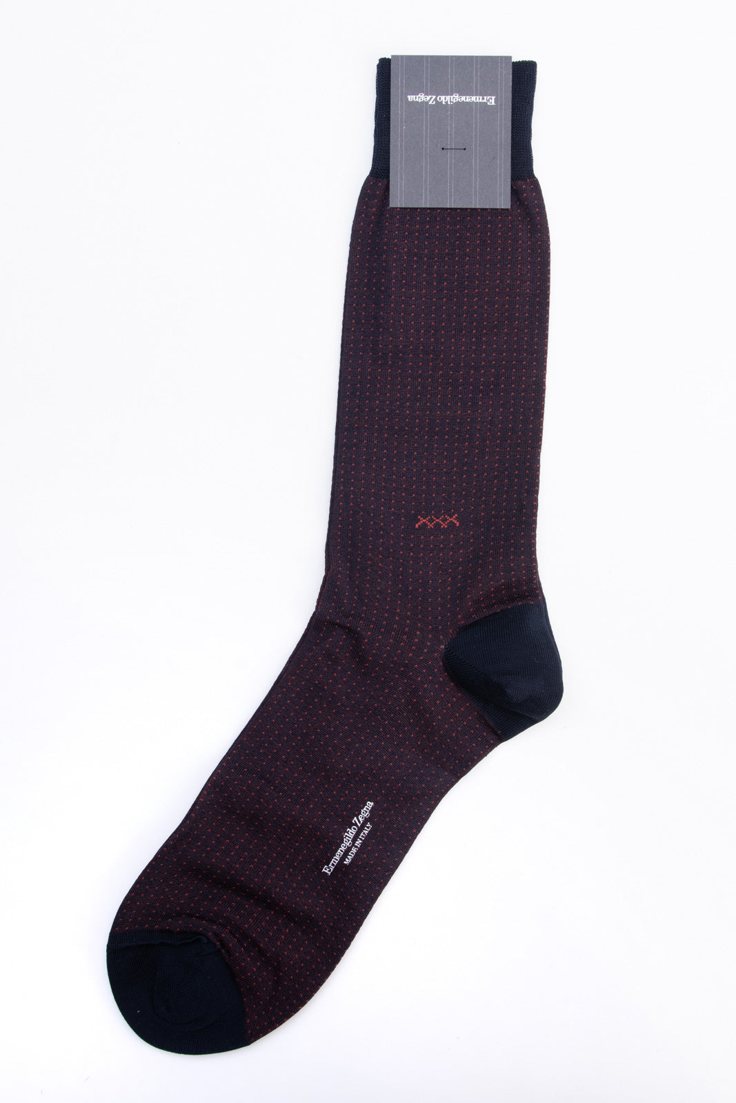 RRP€29 ZEGNA Mid Calf Socks 39-42 UK5-8 US6-9 Micro Pois Triple X Made in Italy gallery main photo