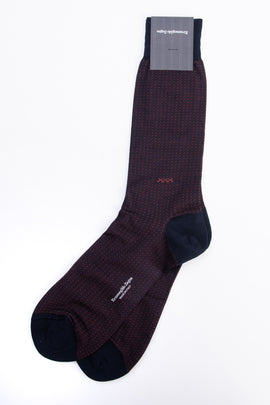 RRP€29 ZEGNA Mid Calf Socks 39-42 UK5-8 US6-9 Micro Pois Triple X Made in Italy
