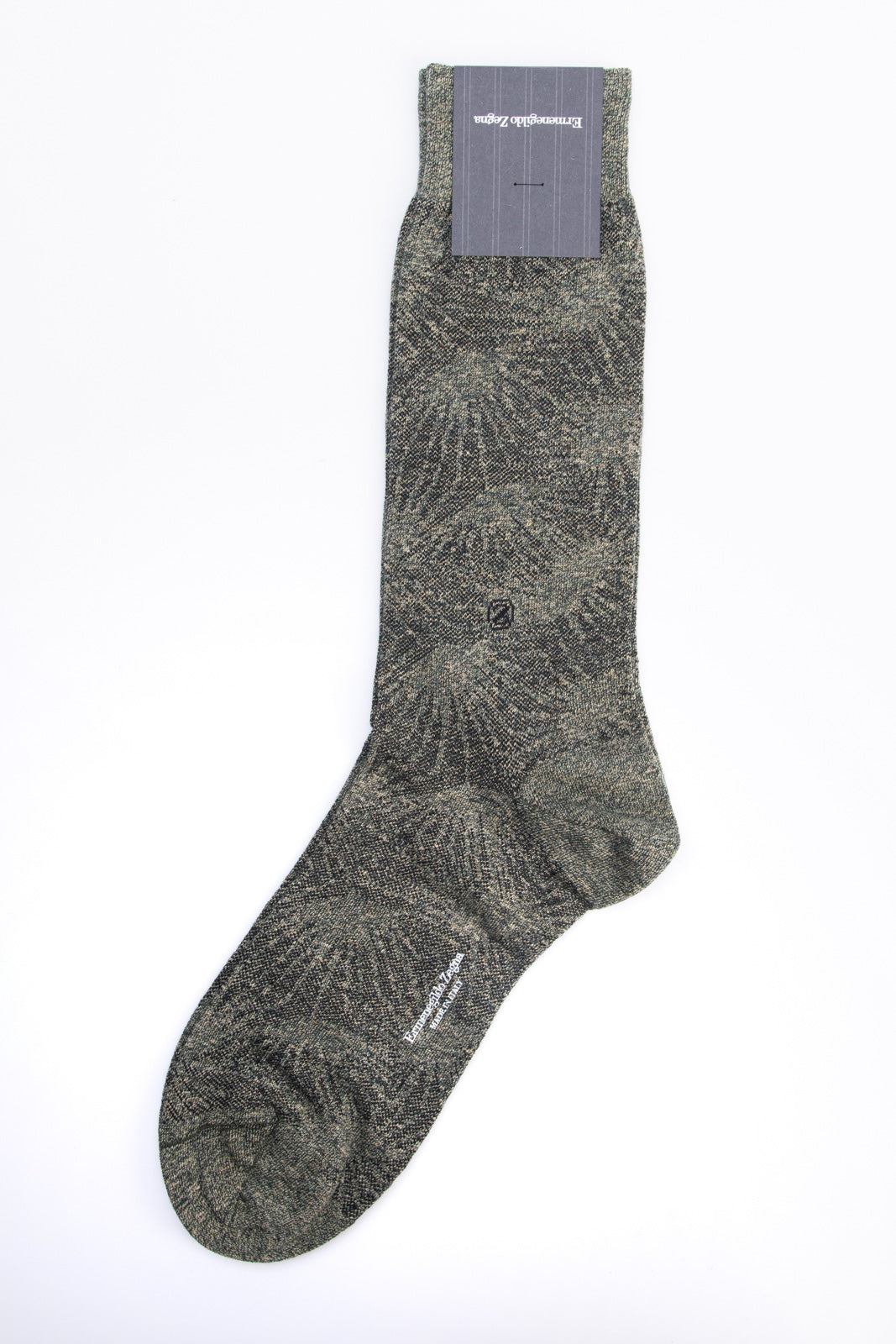 RRP€38 ZEGNA Mid Calf Socks One Size Ray Of Sunshine Coated Logo Made in Italy gallery main photo