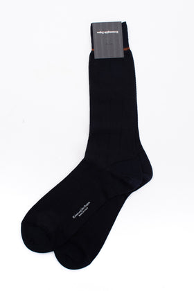 RRP€29 ZEGNA Mid Calf Socks One Size Textured Chevron Pattern Made in Italy gallery photo number 2